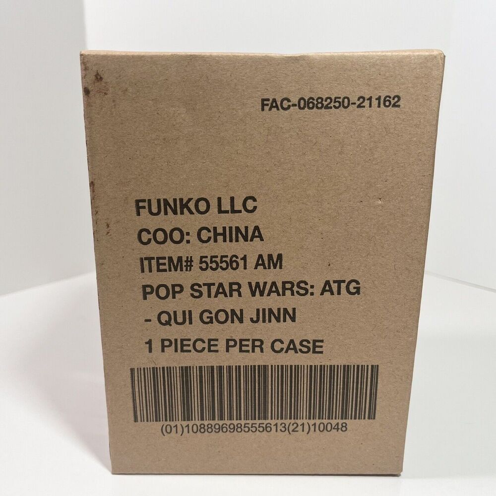 Funko Pop! Star Wars Qui Gon Jinn (Tatooine) Amazon Exclusive Unopened Carton